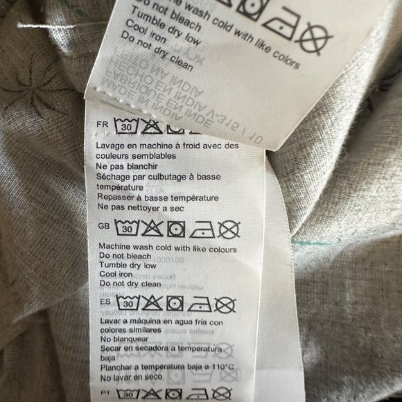 Billabong men’s size L gray palm tree print button front short sleeve shirt - Picture 8 of 11